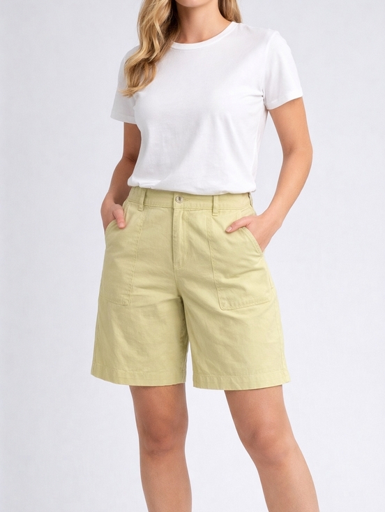 studio blue Pants - Studio Blue Leek Green Cargo Style Bermuda Shorts Size 16 - NWT